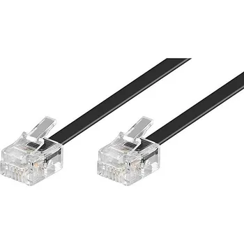 PremiumCord 6P4C (RJ-11) Plug 6P4C (RJ-11) Plug 10m - černý