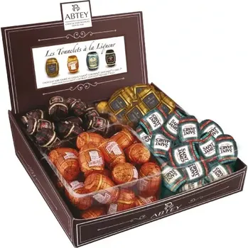 Čokoláda Abtey Likérové soudky 10g display 92ks (Abtey Likérové soudky 10g display 92ks)