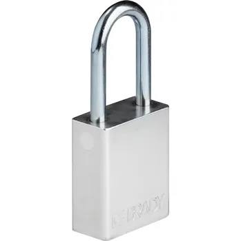 Visací zámek HAPPY END Hliníkový zámek s ocelovým okem SafeKey standard,šedá,1 ks - BY 24B06/1