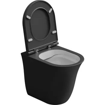 Klozet WC mísa stojící Flut, rimless, keramická, dvoubarevná, FLWC01BI000003FI