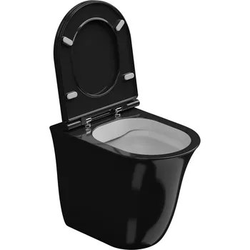 Klozet WC mísa stojící Flut, rimless, keramická, dvoubarevná, FLWC01BI000002FI