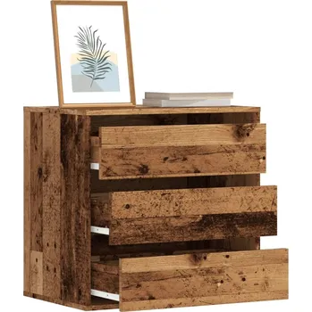 Komoda OMAXI Rohová zásuvková komoda old wood 60x41x58 cm kompozitní dřevo 951077