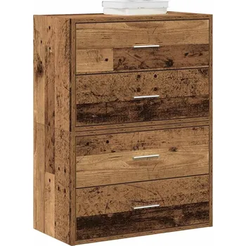 Komoda OMAXI Vida Skříňky s 2 zásuvkami 2 ks starého dřeva 60x31x40 cm kompozit 577153