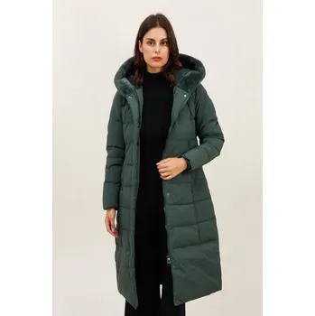 Dámská bunda Zimní bunda dlouhá Laura&Jo 6073 barva: zelená tmavá, velikost: *SET 5x S,M,L,XL,XXL