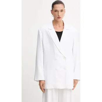 Dámské sako Sako s příměsí lnu Gestuz 10910285 bílá 00X, vel. 40