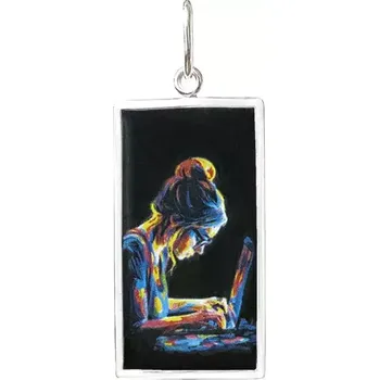 Přívěsek Aljančič Spisovatelka Miniartion bílé zlato