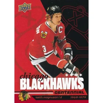 Sběratelská karetní hra řadová karta KEITH MAGNUSON 25-26 UD Chicago Blackhawks Centennial číslo 53