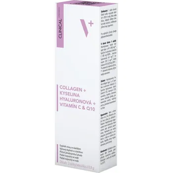 Clinical Collagen + kyselina hyaluronová + vitamín C & Q10, 3x8.8g