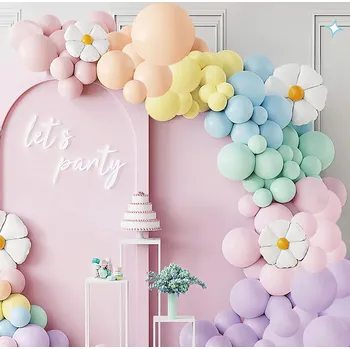 VivaParty Balónková Girlanda Pastelová s květinami 138 ks