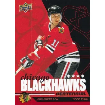 Sběratelská karetní hra řadová karta JOHN MARKS 25-26 UD Chicago Blackhawks Centennial číslo 50