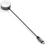 Magnetický nabíjecí kabel SATECHI - USB-C pro Apple Watch - 20cm - tkanička - černý / šedý