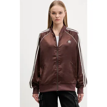Dámská mikina Mikina adidas Originals Sst Satin Tt KH1568 hnědá 88X, vel. XS