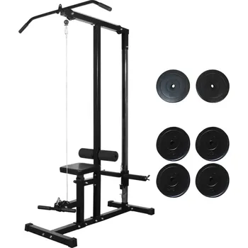 Posilovací věž vidaXL Posilovací věž se zátěžovými kotouči 40 kg