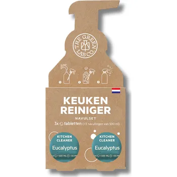 The Green Lab Co | Ekologické tablety na čištění kuchyně - vůně eukalyptus účinné proti mastnotě • bez dráždění a plastu • šetrné složení bez chemie