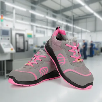 Pracovní obuv Procera Polobotky VENUS LADY S1 ESD Velikost 37 (UK-4) šedá/růžová