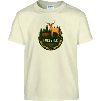 FORESTER - triko Natur logo dětské béžové Béžová 110/116