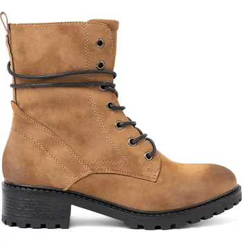 Dámská treková obuv Šněrovací dámské camel workery s efektním stínováním na špičce C810CA Velikost: 39