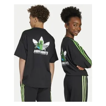 adidas T-Shirt Minecraft JW7751 Černá Loose Fit 15_16Y