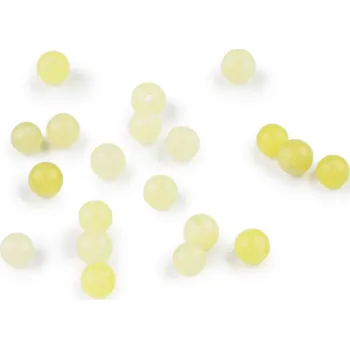 Korálek Jadeit syntetický, minerální korálky Ø4; 5 mm, Balení 20 ks, Varianta 2 (Ø5 mm) jadeit žlutý
