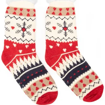 Dámské ponožky Vánoční ponožky s kožíškem protiskluzové 39-42 č.1