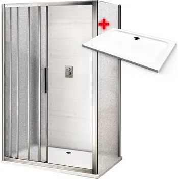 AFTER ROCKY 110x90 Grape Sprchový kout s mramorovou vaničkou