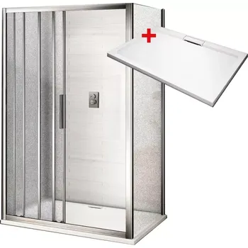 AFTER HARD 120x90 Grape Sprchový kout s mramorovou vaničkou