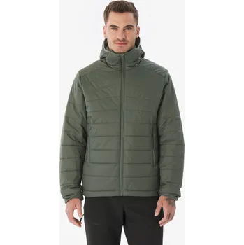 Pánská vesta FORCLAZ Pánská turistická prošívaná bunda MT 100 M ZELENÁ