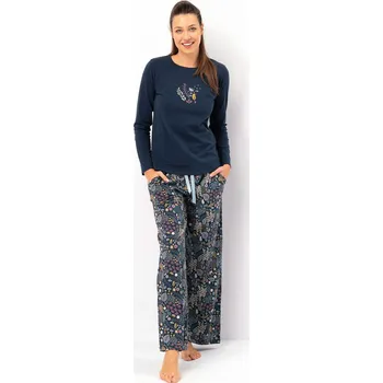 Dámské pyžamo Dámské pyžamo LNS tmavě modré – komplet, tmavě modrá M