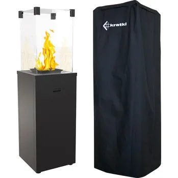 SADA PLYNOVÉHO OHŘÍVAČE PATIO SLIM BLACK 8,2 KW PATIO/SLIM/CZ/ZE/POKROWIEC