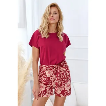 Dámské pyžamo Dámské pyžamo Jasmin kaštanové- Taro S–XL, kaštanové S