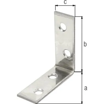 Tesařské kování Spojovací úhelník sedlový 60x60x16 mm nerez 1 ks