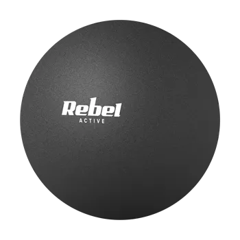 Dětský míč Masážní míč 6,25 cm, REBEL ACTIVE RBA-3057, černý, materiál silikon