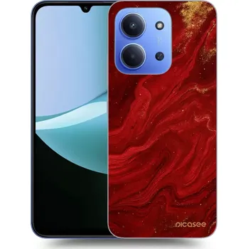 Pouzdro na mobilní telefon Picasee silikonový průhledný obal pro Xiaomi Redmi 15C 4G - Červená