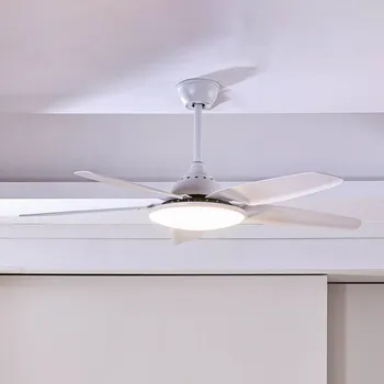 Lampička Stropní ventilátor Lucande LED Divian, bílý, DC, tichý, CCT - Křídla - délka 45,5 cm, šířka 15 cm; Ø stropního držáku 15 cm bílý matný LED 32 W celkem - Doprava zdarma