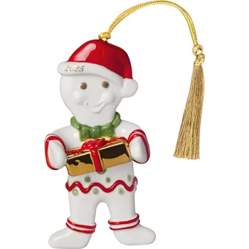 Vánoce Villeroy & Boch Závěsná porcelánová ozdoba Christmas Classics 2025, Perníček, 11 cm 14-8675-4357