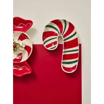 Sinsay - Vánoční servírovací mísa s motivem cukrové tyčinky - vícebarevná - 941GU-MLC - 941GU-MLC-ONE