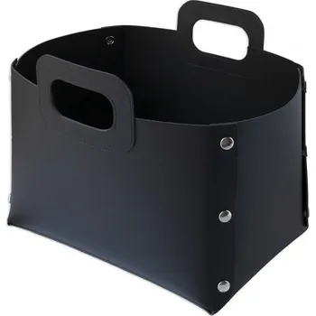 Úložný box Miiko Design Úložný koš Kätkö , kůže / černý