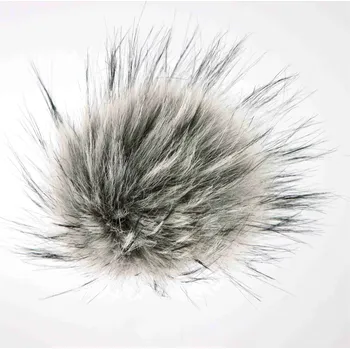 Čepice Mia Handemade - Design Bambule malá - Světle šedá s černými konečky