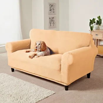 Napínací potah 3Pagen Potah na 2místnou sedačku béžová 2místná pohovka