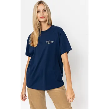 Dámské tričko Carhartt WIP Signature (jupiter/air yellow) S, námořnická modrá