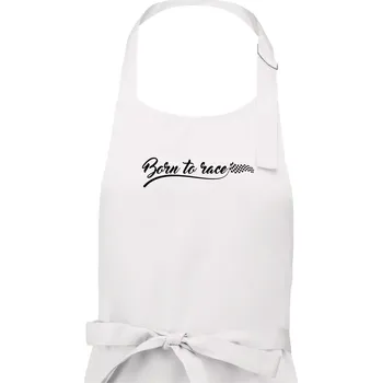 Kuchyňská zástěra Born to race - Pánská zástěra na vaření - Univerzální velikost ( Bílá )
