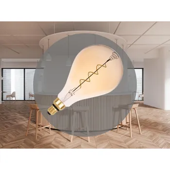 Žárovka NEDES LED Filament SPIRAL 4W VINTAGE - A165 / E27 / 2000K - ZSF113