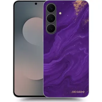 Pouzdro na mobilní telefon Picasee silikonový průhledný obal pro Samsung Galaxy S25 FE 5G - Fialová