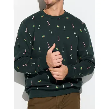 Pánská mikina Sinsay - Mikina s vánočním motivem - zelená - 926EU-67X - 926EU-67X-S