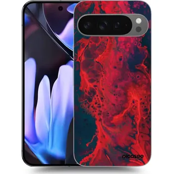 Pouzdro na mobilní telefon Picasee silikonový černý obal pro Google Pixel 9 Pro XL - Organic red