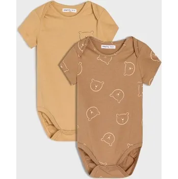 Kojenecký body Sinsay - Body s motivem medvěda 2 balení - béžová - 505EM-80X - 505EM-80X-56
