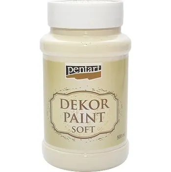Speciální výtvarná barva Dekor Paint Soft - křídová vintage barva 500ml - slonovina