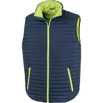 Dámská vesta Result Unisex zateplená vesta - recycled R239X Navy-Lime XXL