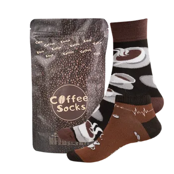Pánské ponožky Dárkový set - Káva mix 2 - velikost 39-42 (Velikost 39-42)