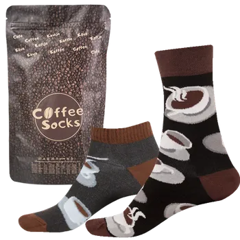 Pánské ponožky Dárkový set - Káva mix - velikost 39-42 (Velikost 39-42)